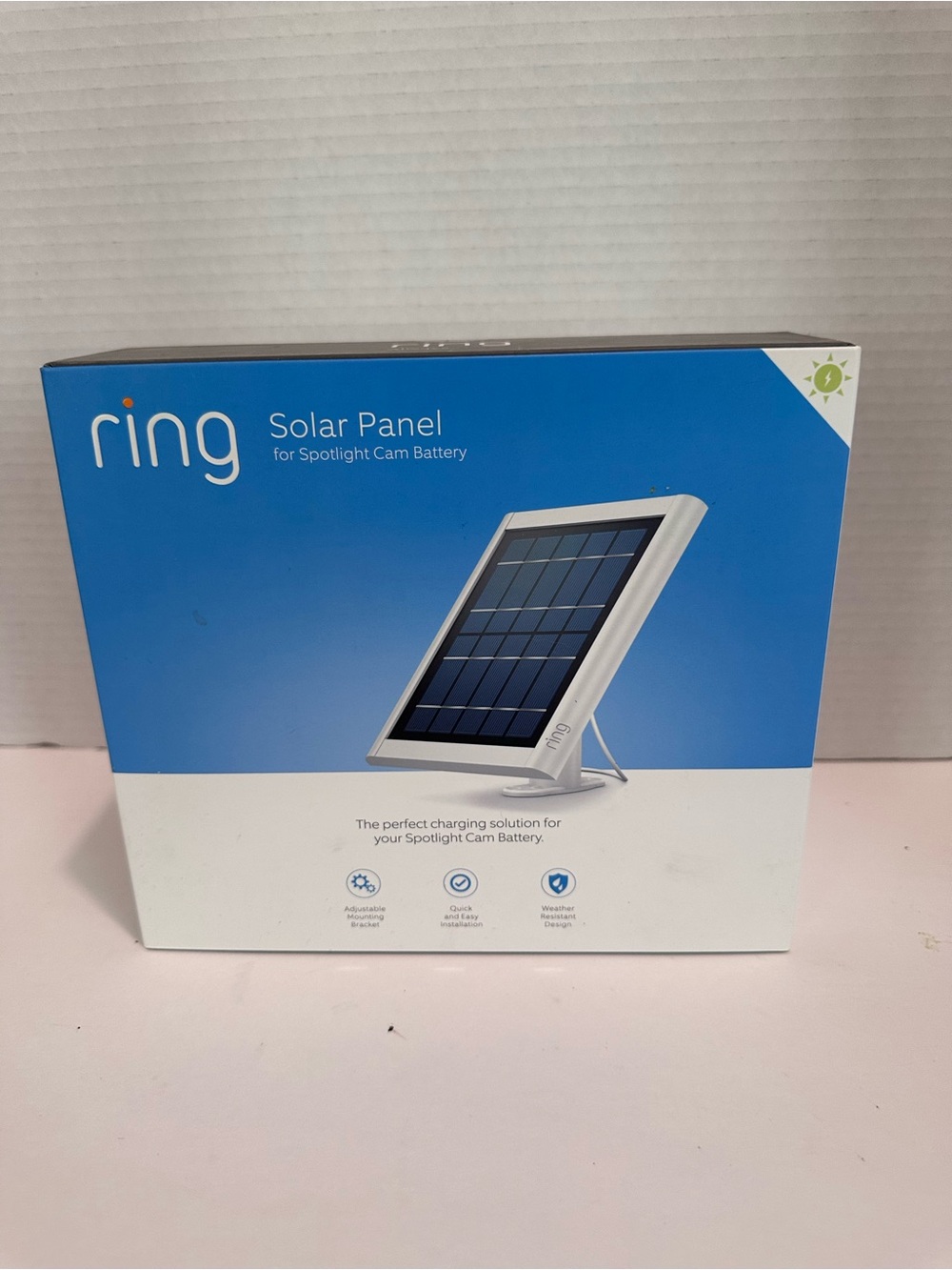 Ring Solar Panel Charger in Blue and White